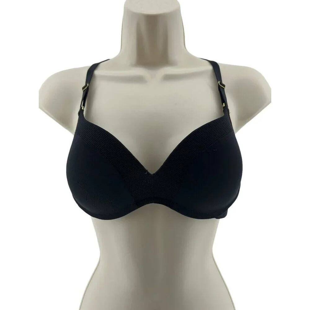 Lively The No-Wire Push Up Bra Lace Lined Opaque Wireless Wirefree 34B